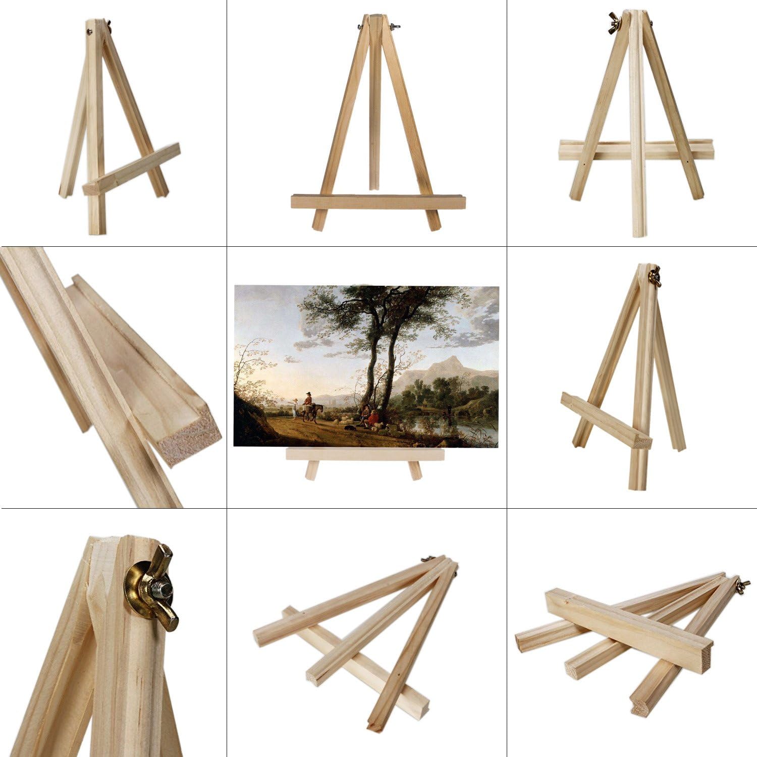 AUVOTTOKA 9 Inch Portable Wood Easel Tabletop Display