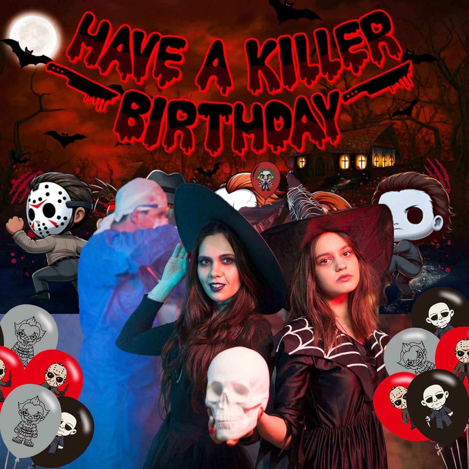 Halloween Horror Party Backdrop 5x3ft