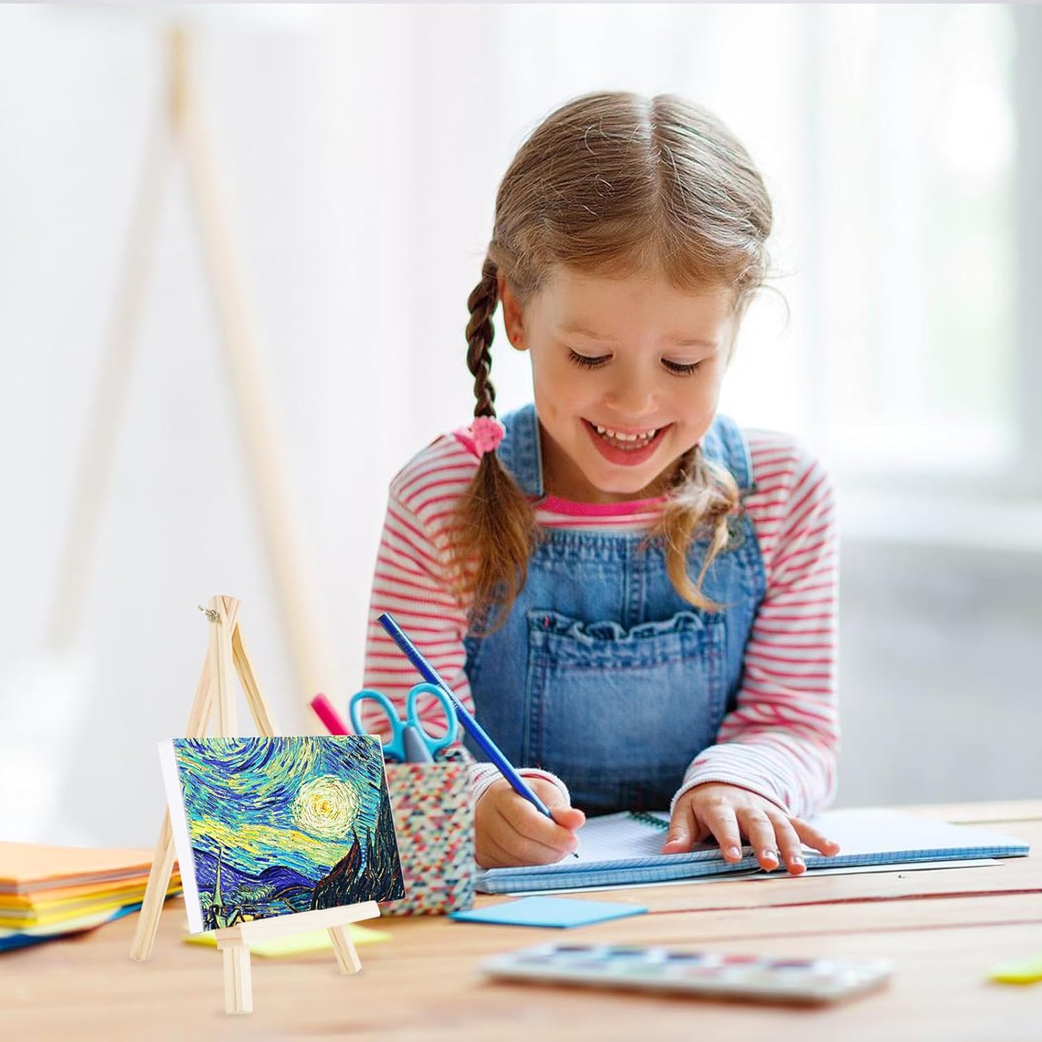 12 Pack Wood Easel Set for Artists and Students