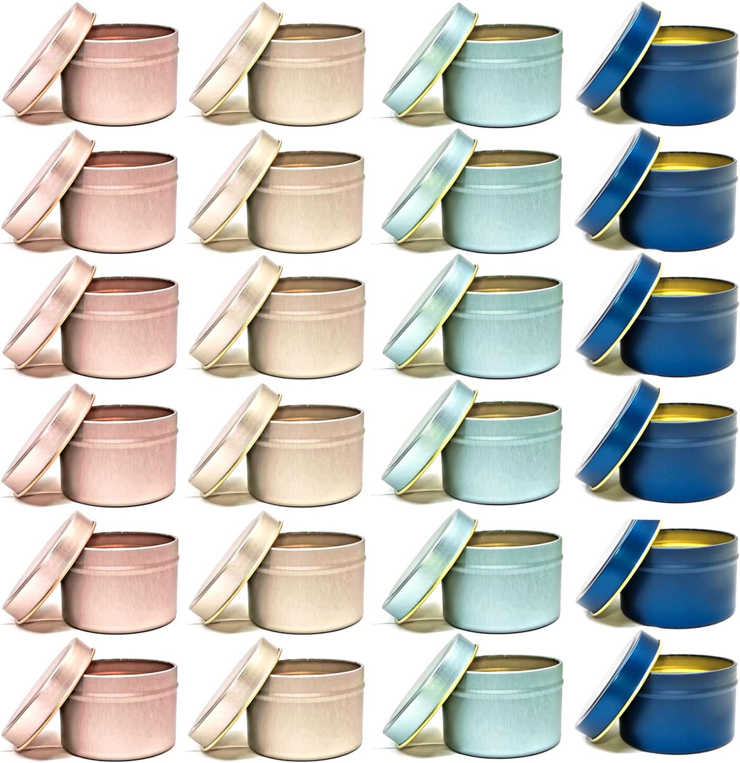 Unixing 24Pcs 4oz Candle Tins for DIY Making