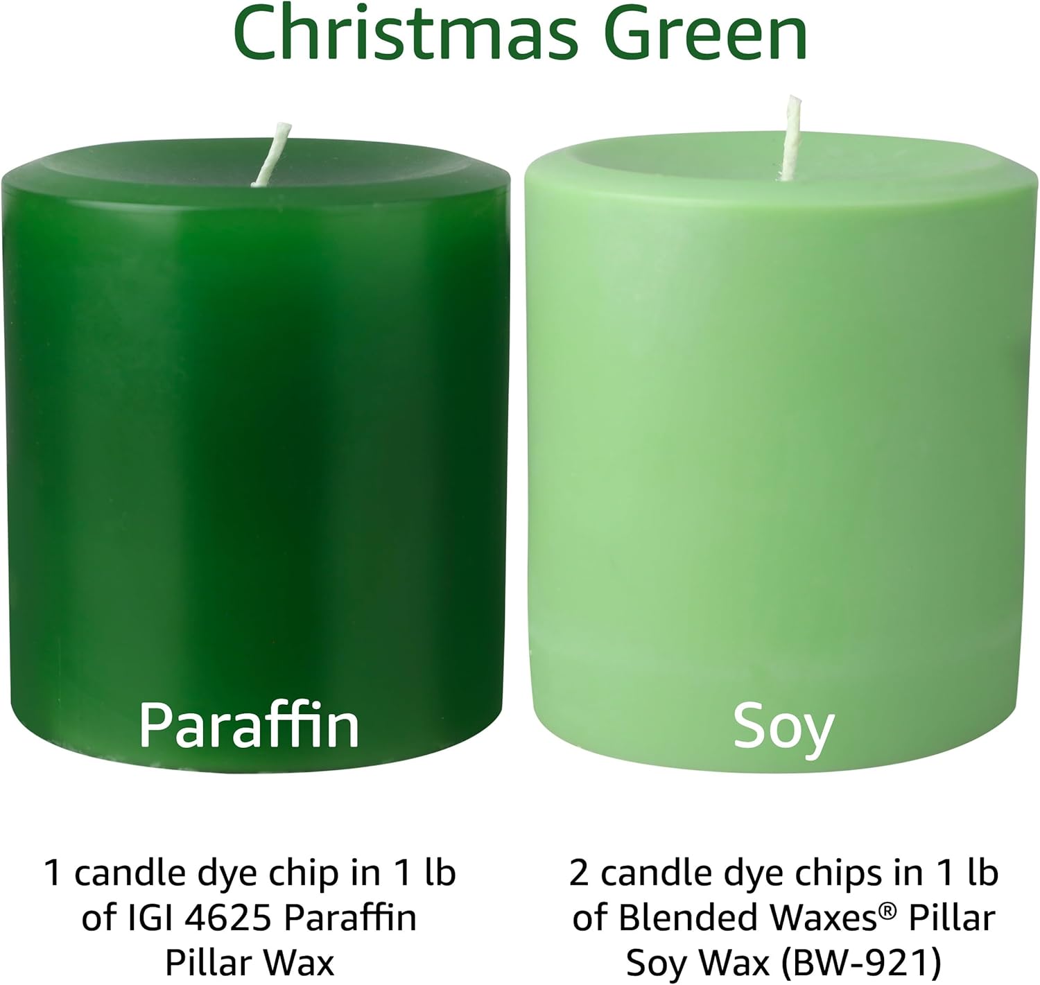 Reddig-Glo Christmas Green Candle Dye - 10 Dye Chips