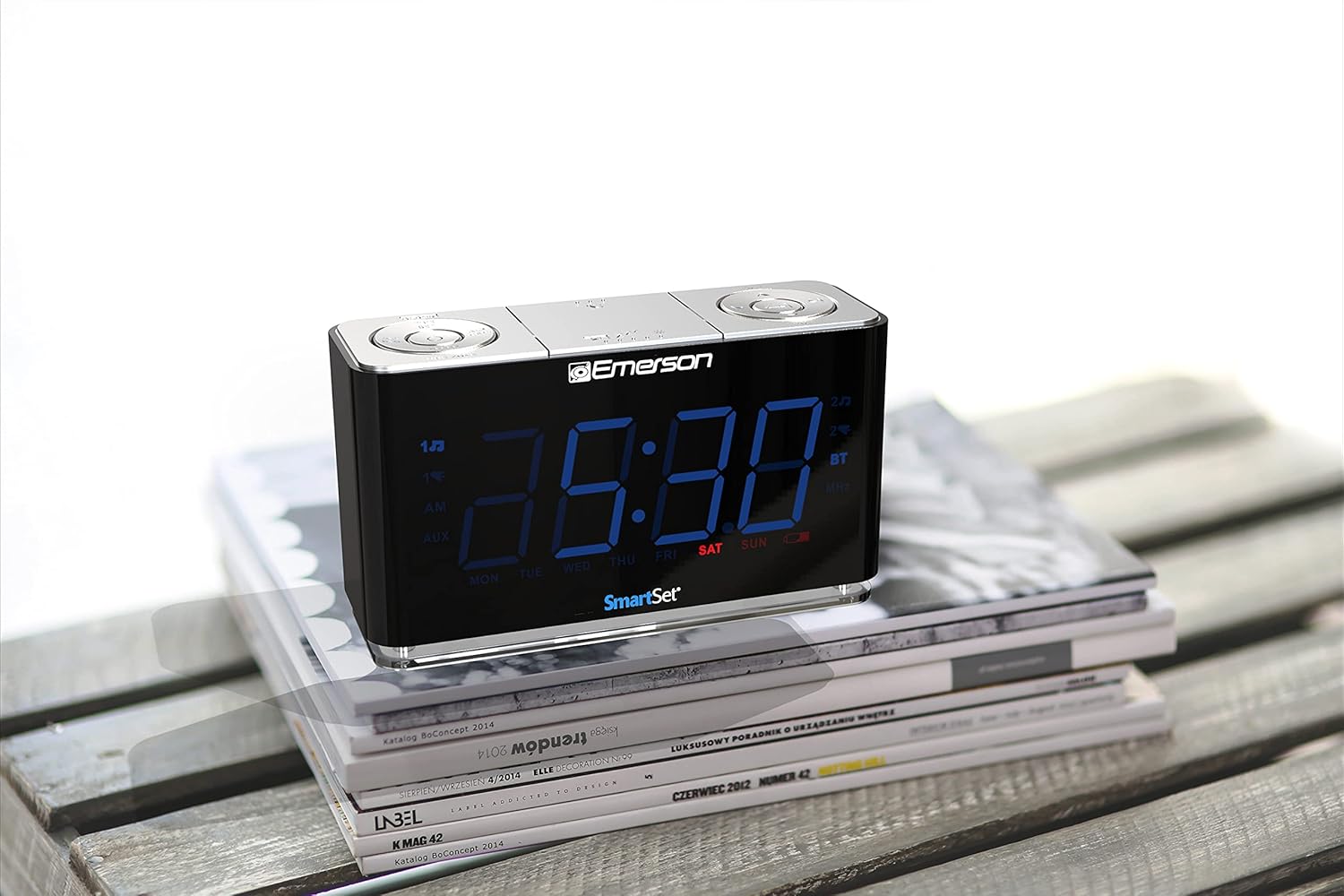 Emerson CKS1507 Smartset Radio Alarm Clock Black