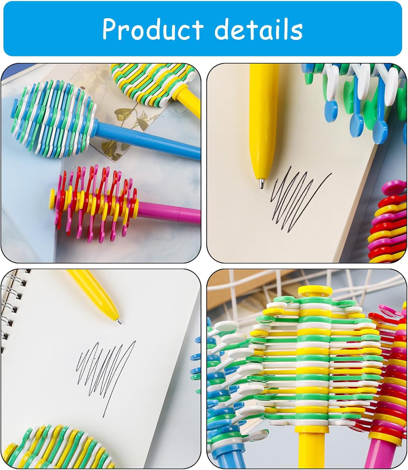 6PCS Decompression Spinner Ballpoint Pen for Stress Relief and Fun Gifts