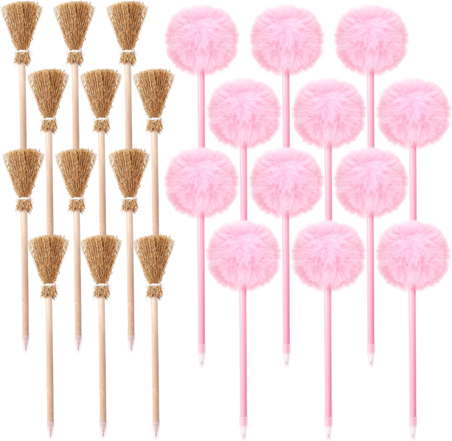 24 Pack Wicked Party Broom Pens for Halloween