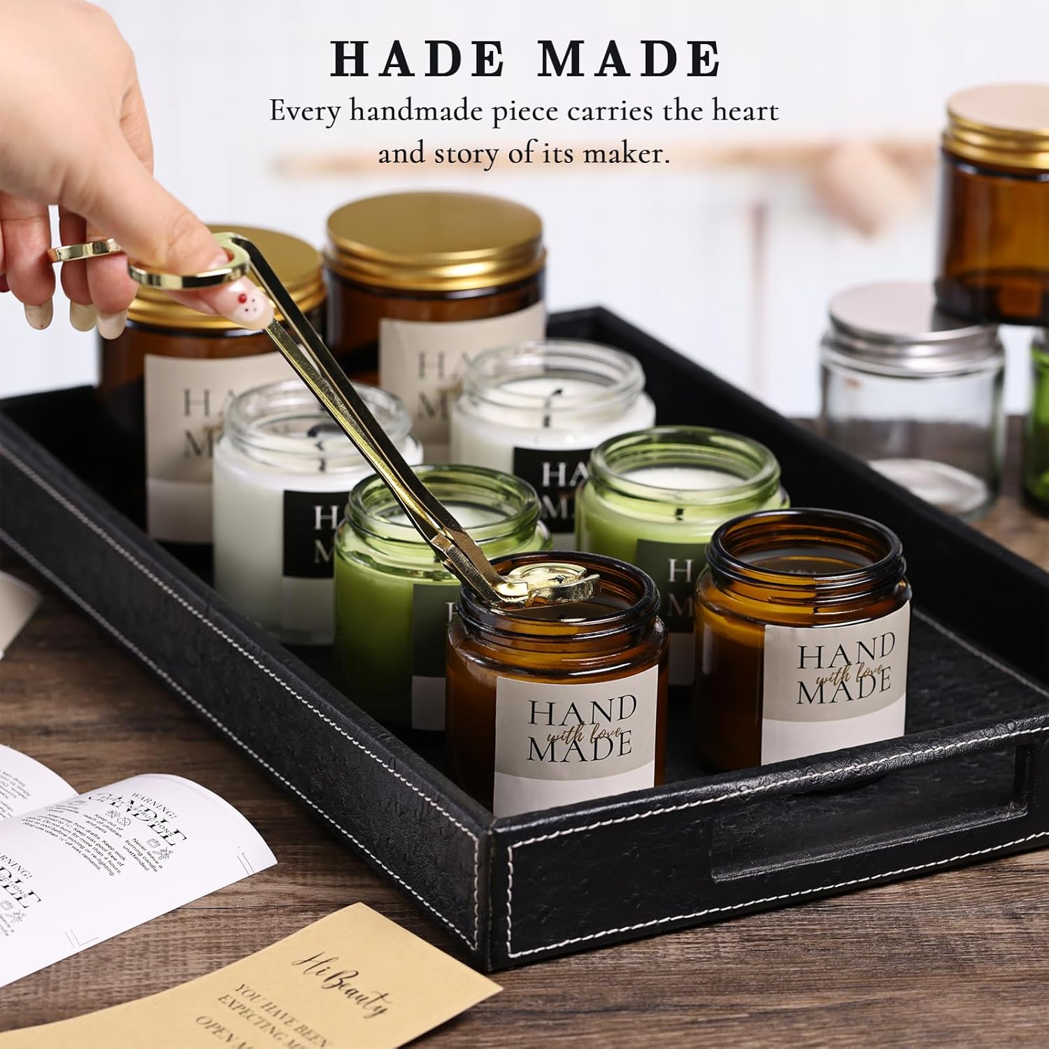 LETINE 24 Pack 4 Oz Green Glass Jars with Silver Lids