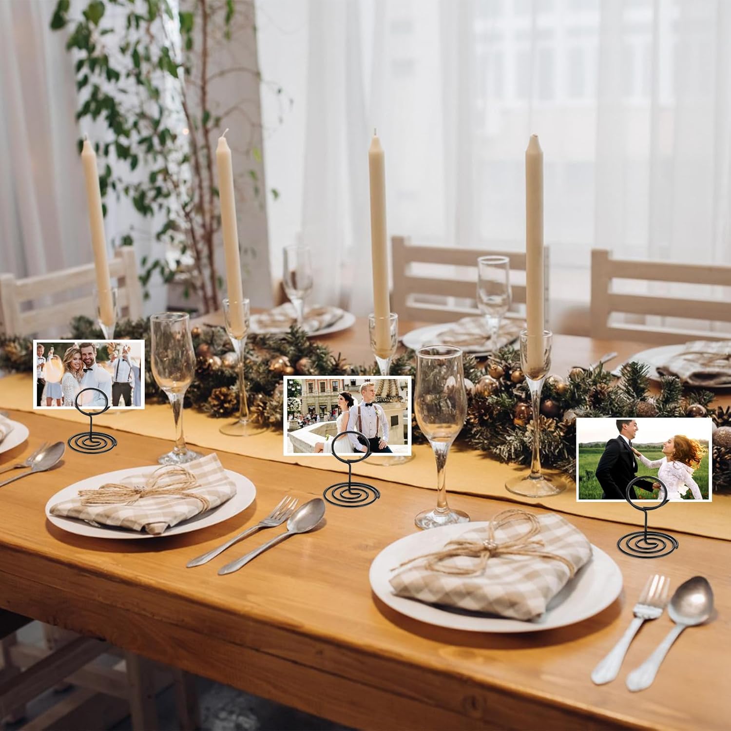 24 Pcs Tall Table Sign Holder for Events