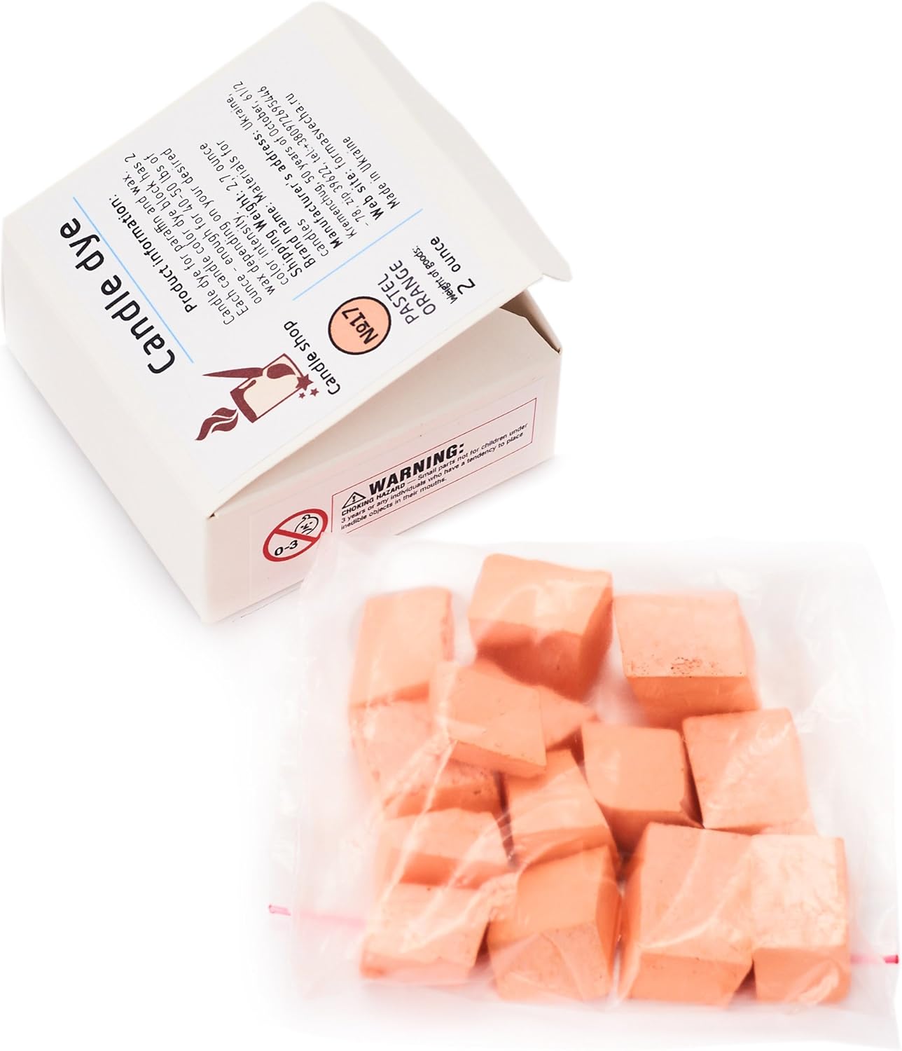 Pastel Orange Candle Dye 2oz - Premium Color Blocks