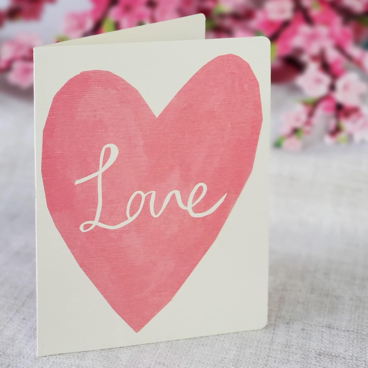 Cherry Blossom Heart Pop Up Card Wreath 15 Inch