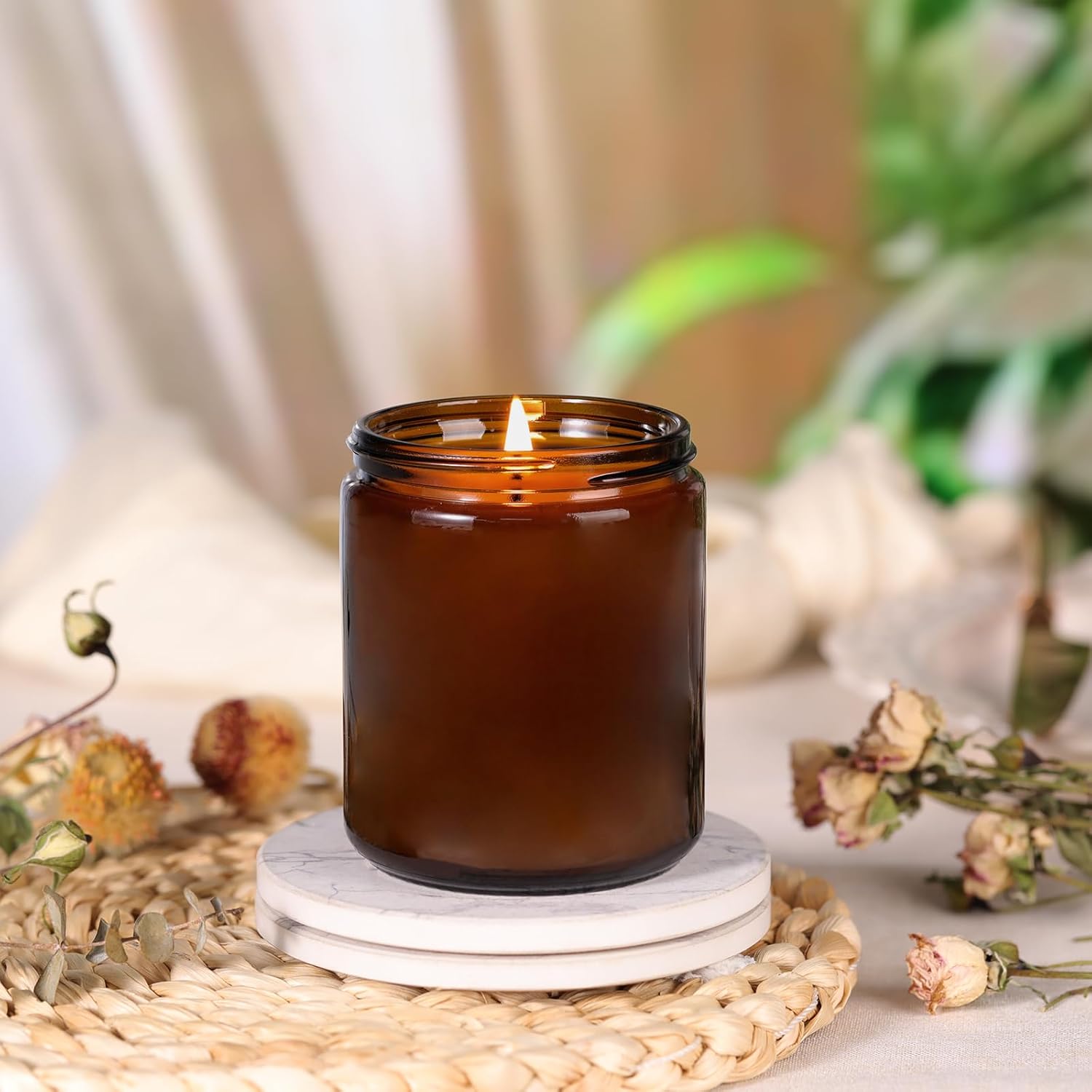 HAVITI 12-Piece Candle Jar Kit with Lids and Wicks
