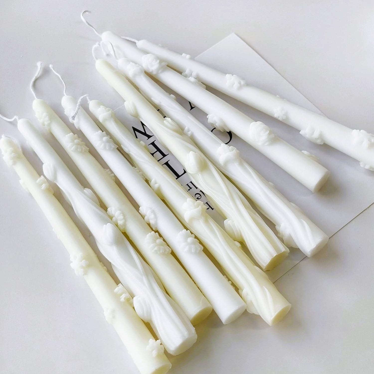 Long Cylindrical Flower Silicone Candle Mold