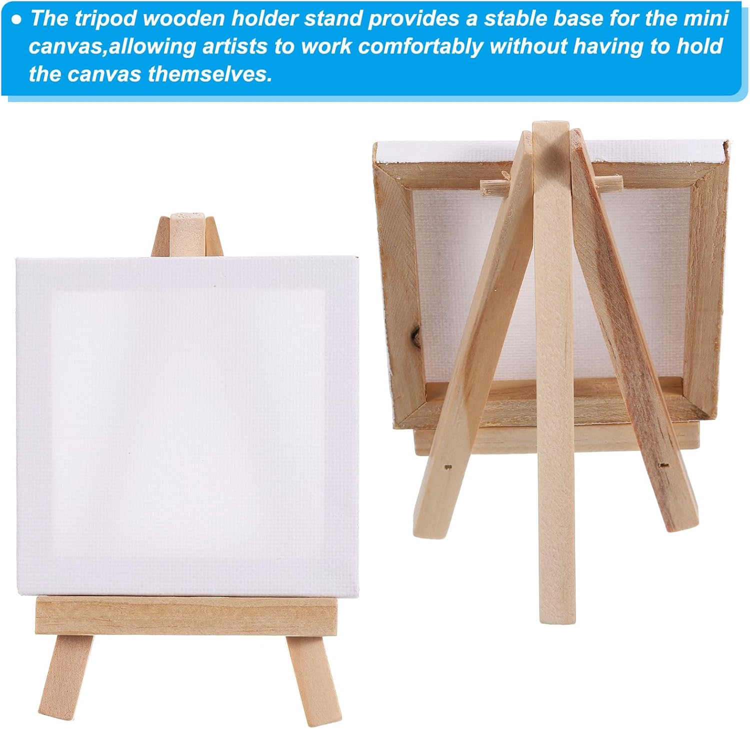 PATIKIL 3x3 Inch Canvas Easel Set Portable