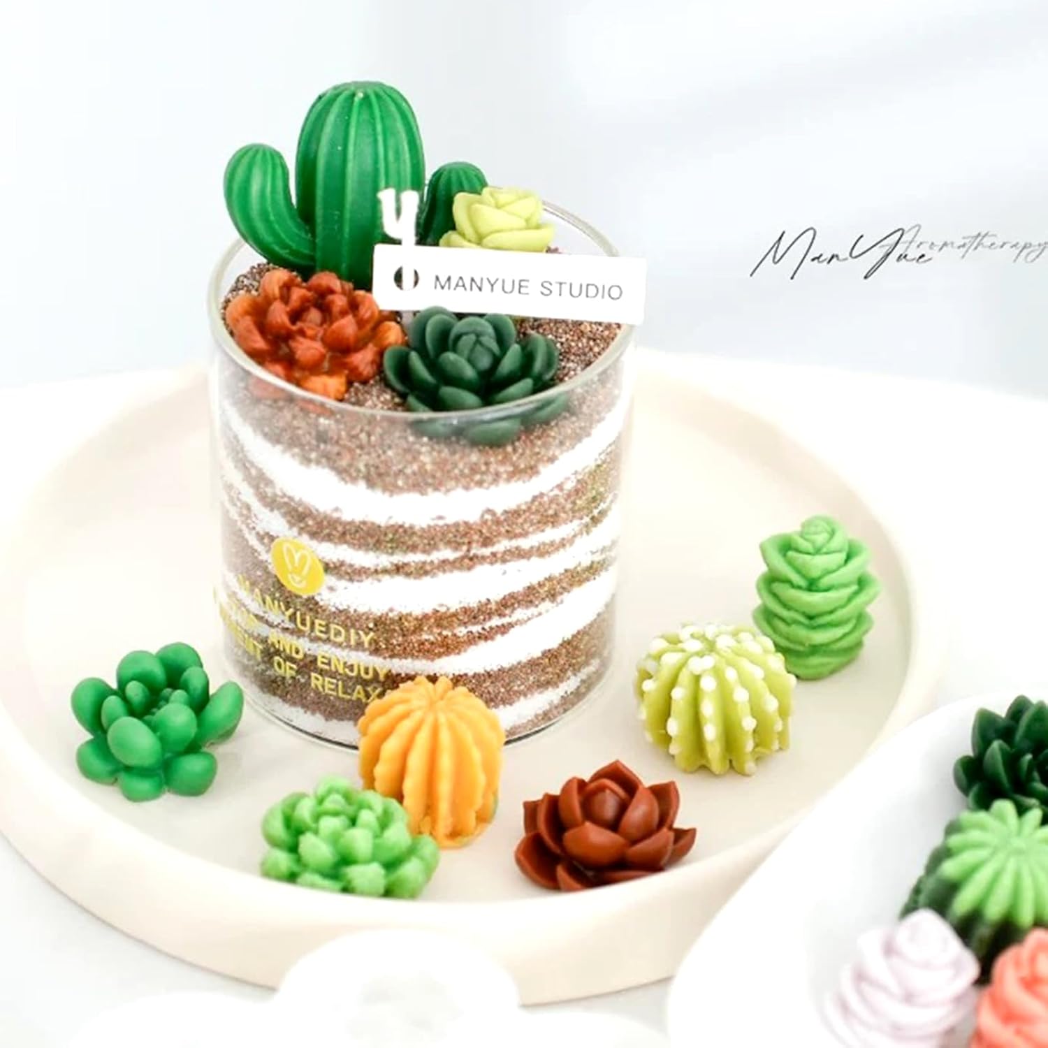 10 Pcs Succulent Cactus Silicone Candle Soap Mold
