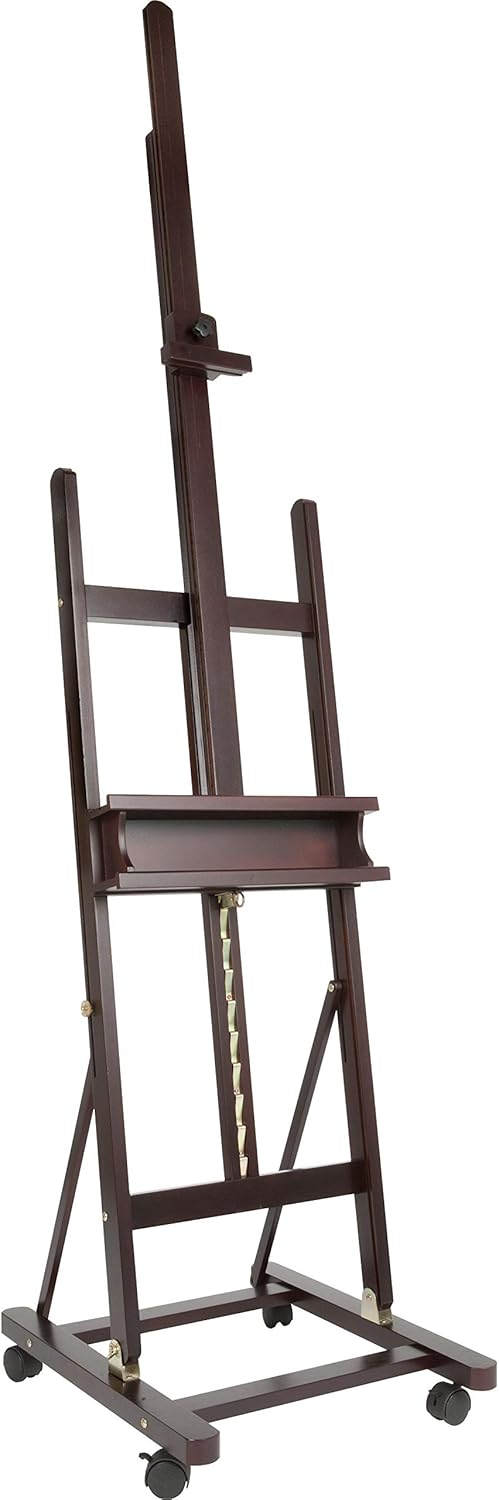 Soho Urban Artist Adjustable H-Frame Studio Easel with Rolling Caster