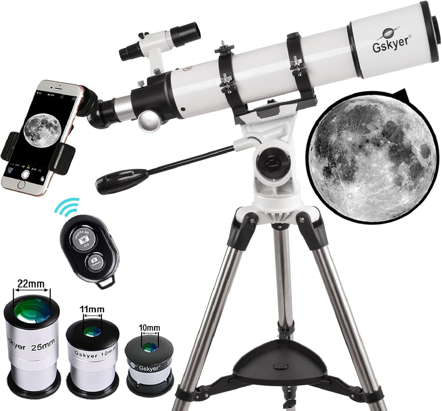 Gskyer 600x90mm AZ Refractor Telescope for Adults Astronomy