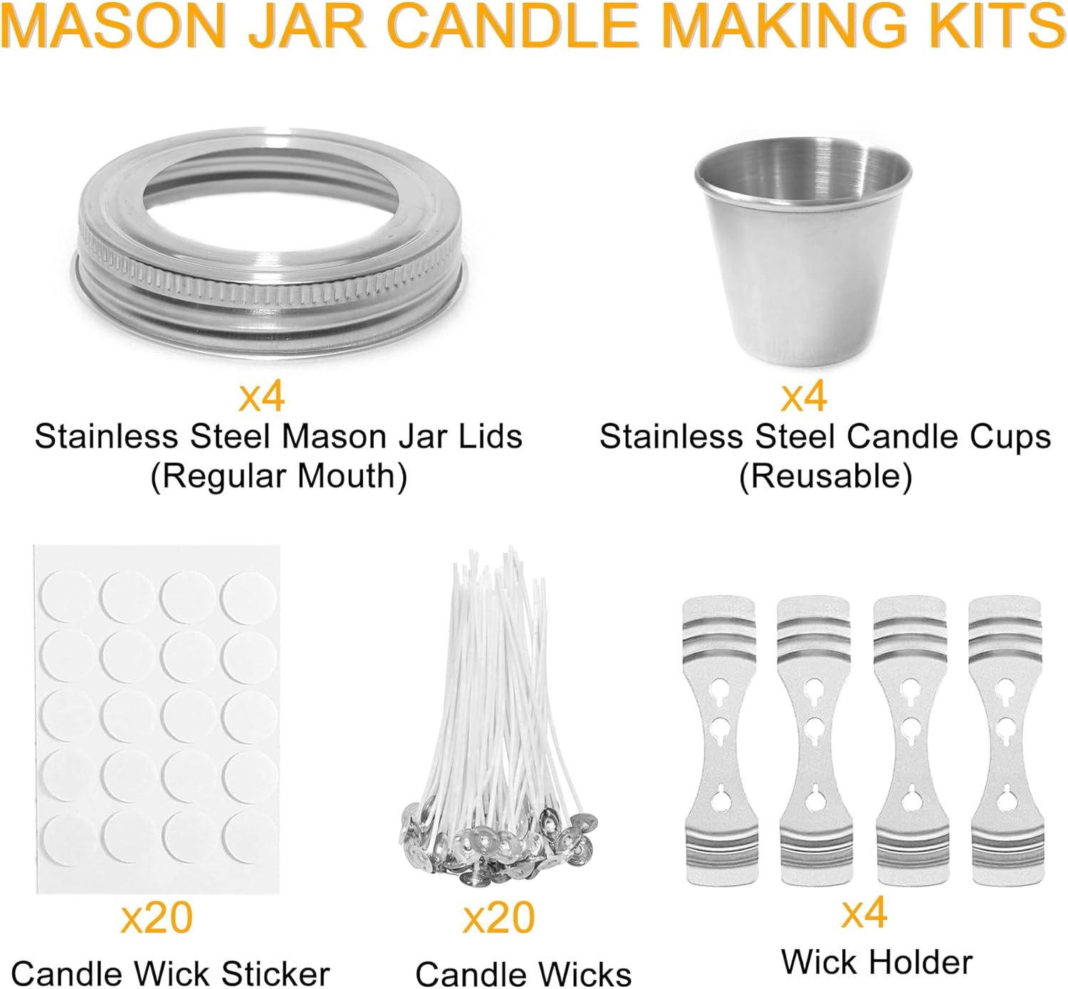 Aikeve Candle Making Kit with Jars Wicks and Accessories
