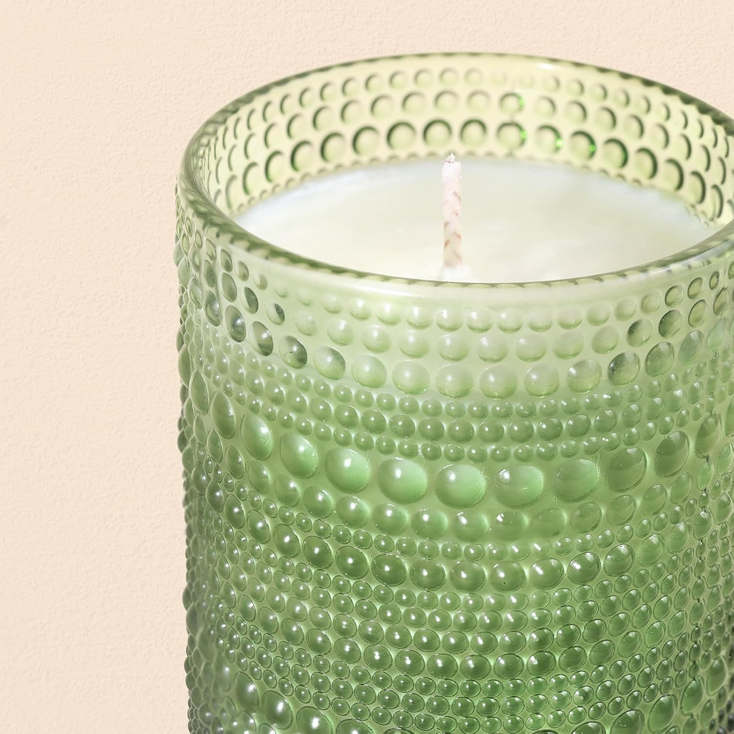 14oz Green Glass Candle Jars 6pcs for Candle Making