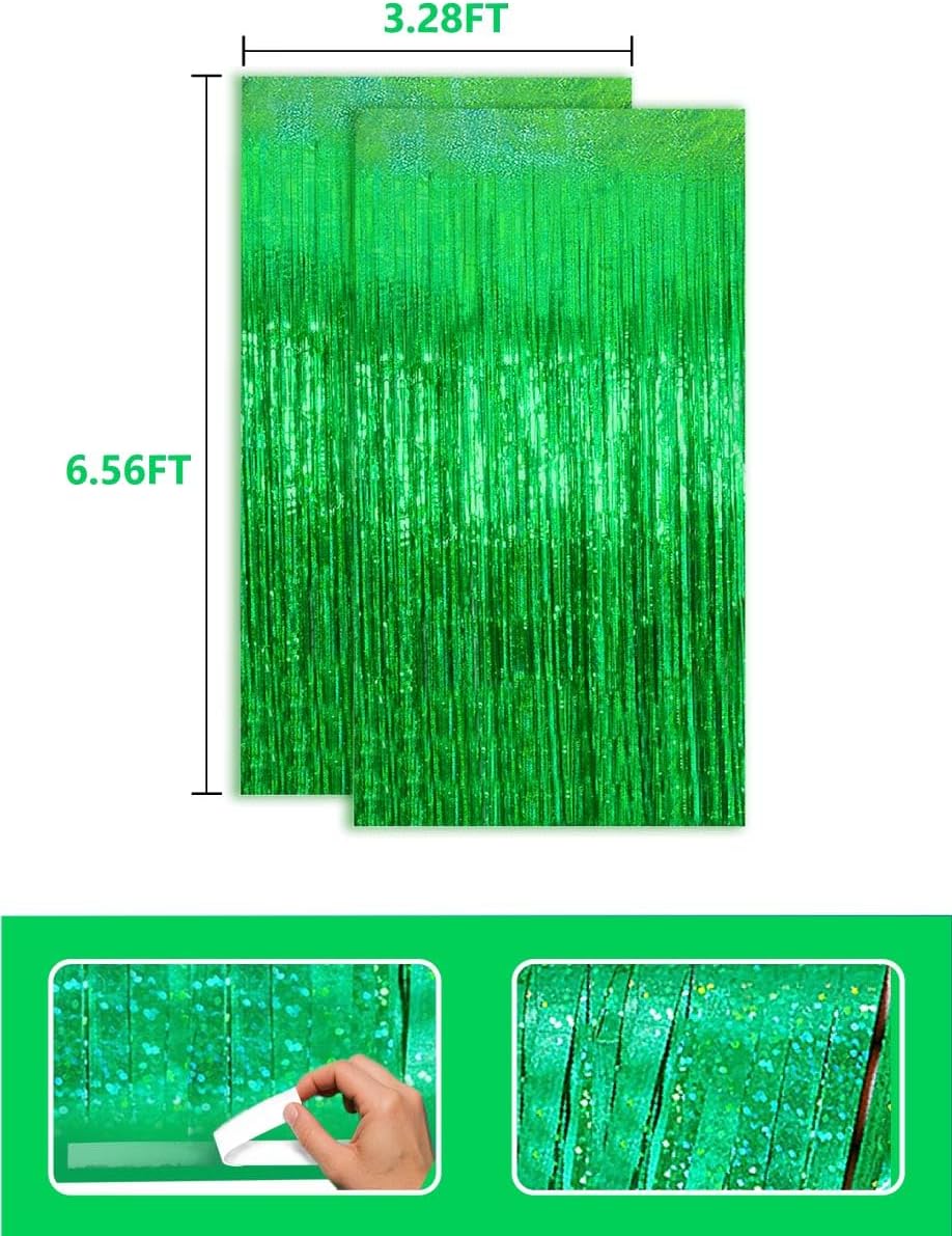 Ofisany Games Green Birthday Decorations 2 Pack
