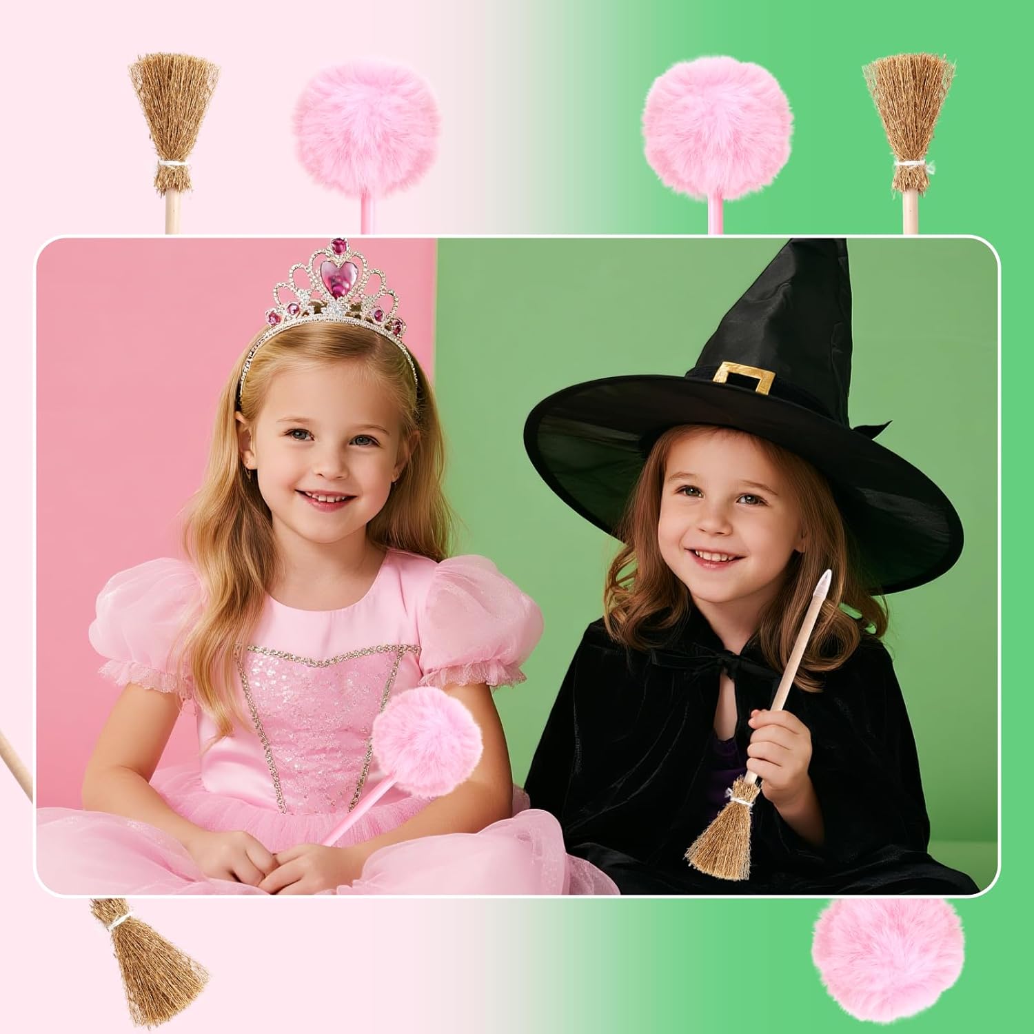 24 Pack Wicked Party Broom Pens for Halloween