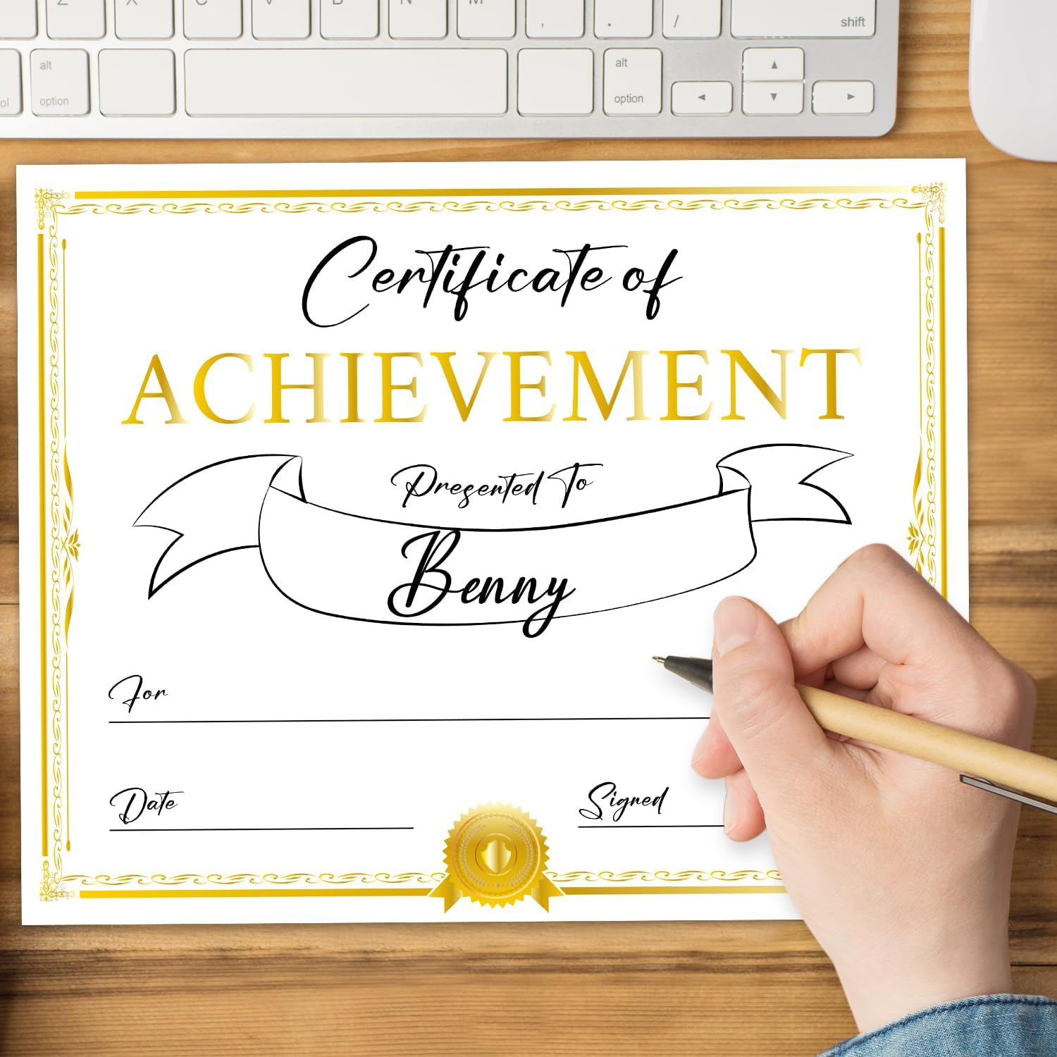 Certificate of Achievement 25 Award Certificates 8x10 Inch for Kids Students Teachers