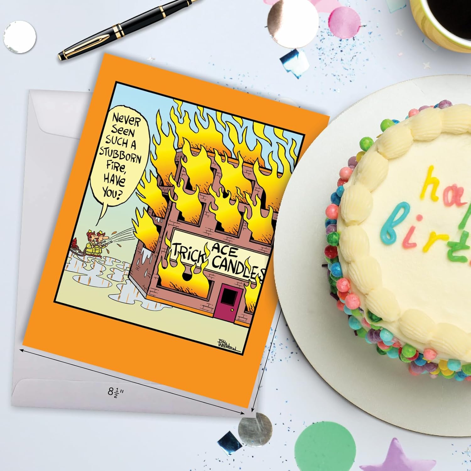 NobleWorks 1 Large Happy Birthday Card Funny Cartoon Greeting Card
