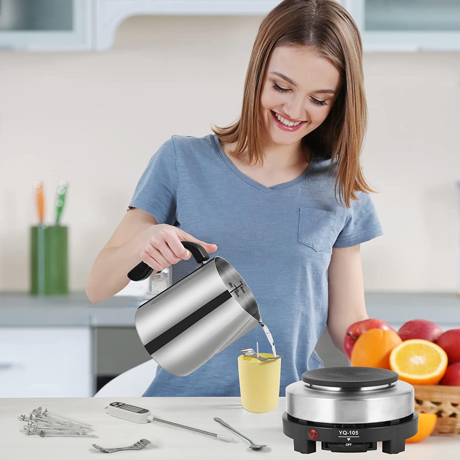 SAEUYVB Candle Making Kit with Hot Plate