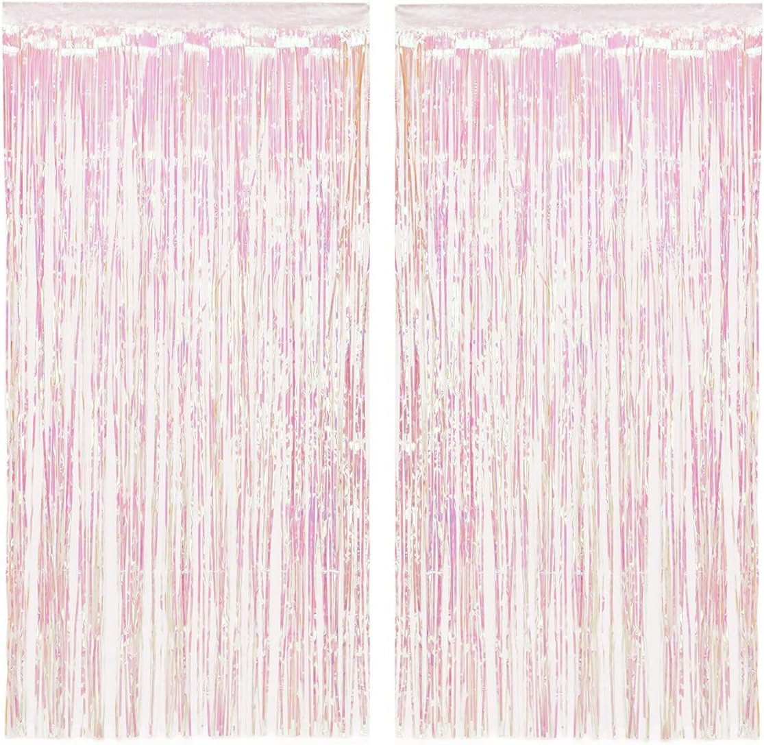 Xo Fetti Iridescent Fringe Foil Curtain Set of 2