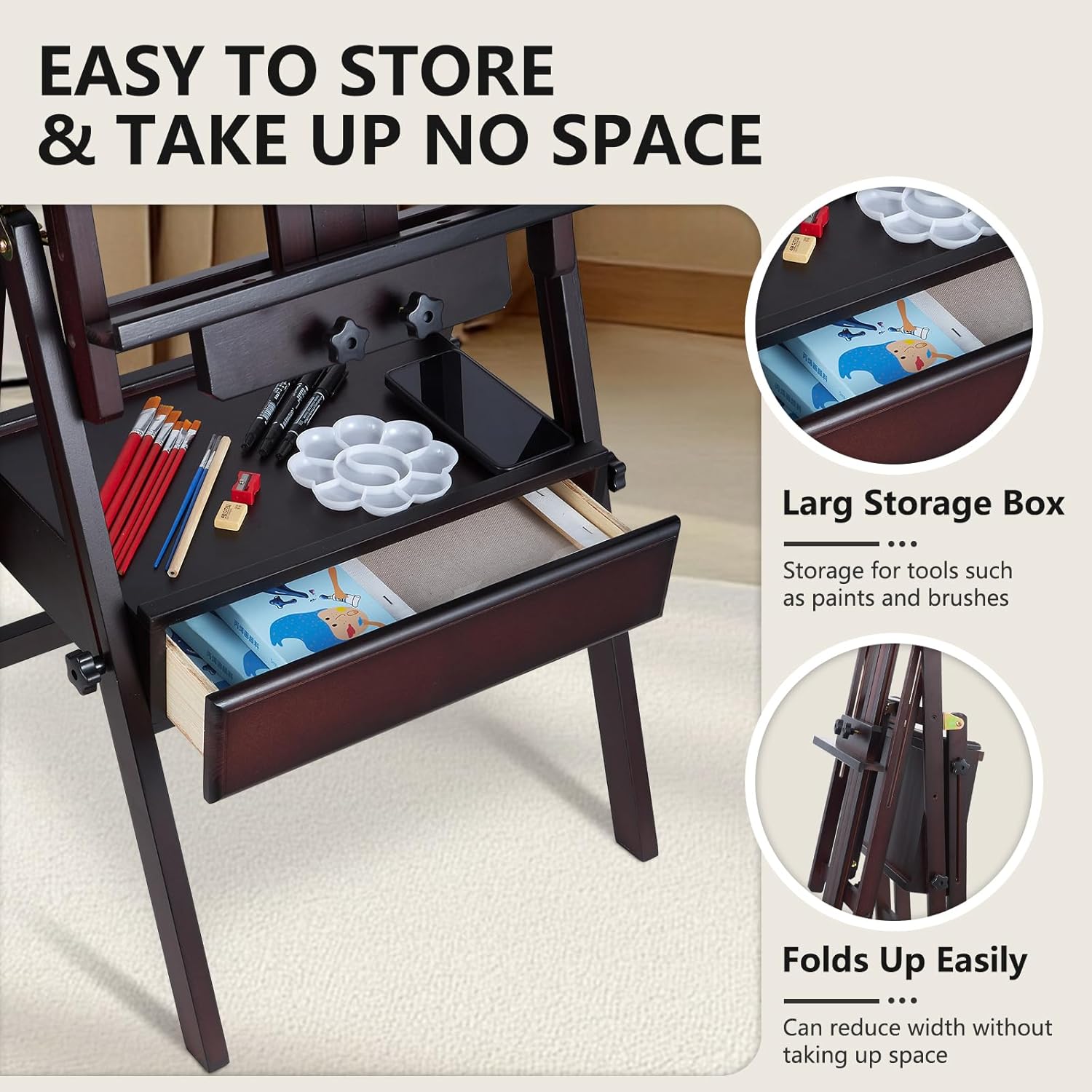 Yokugo H-Frame Easel for Painting and Art