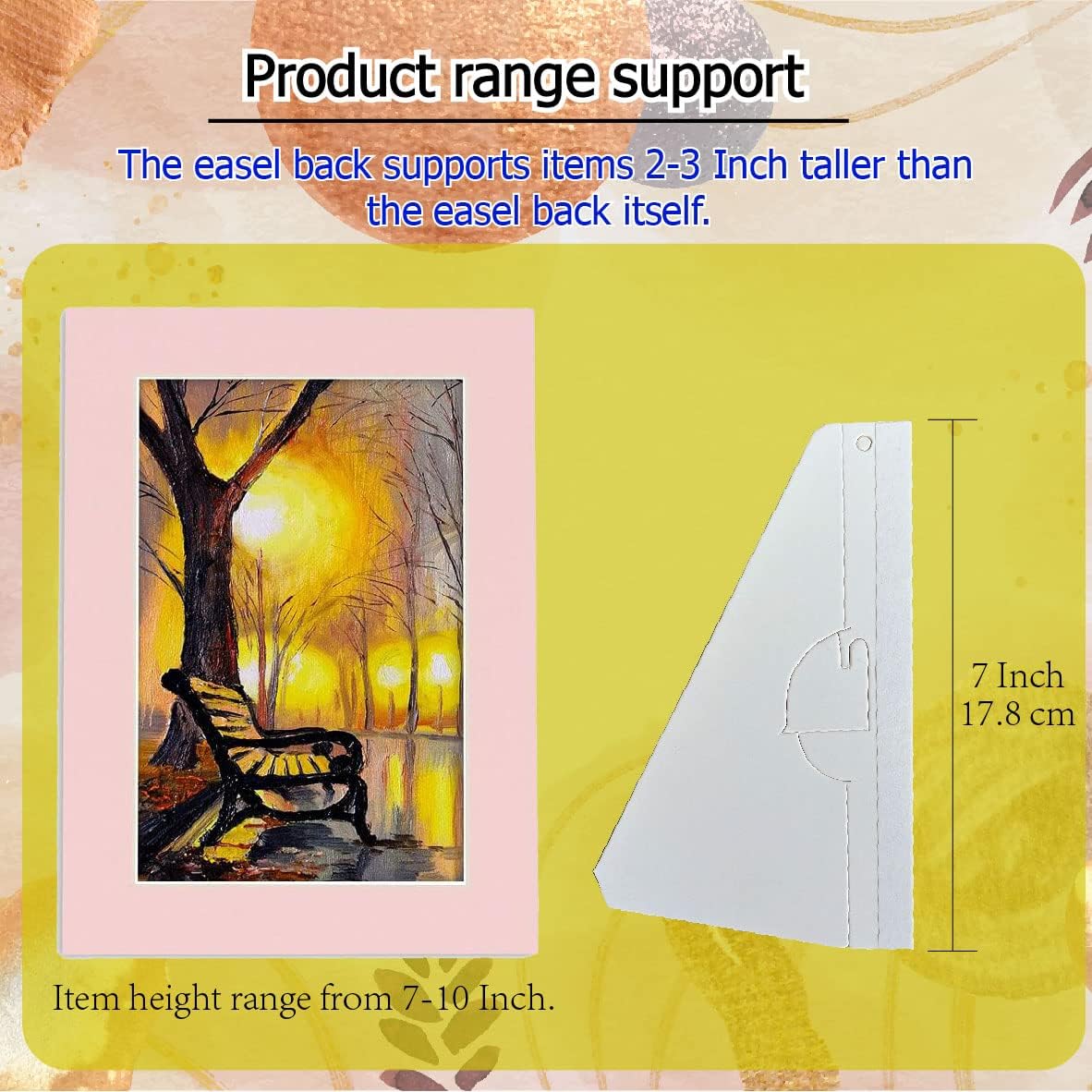 7 Inch Self Stick Cardboard Easel Backs Pack of 60