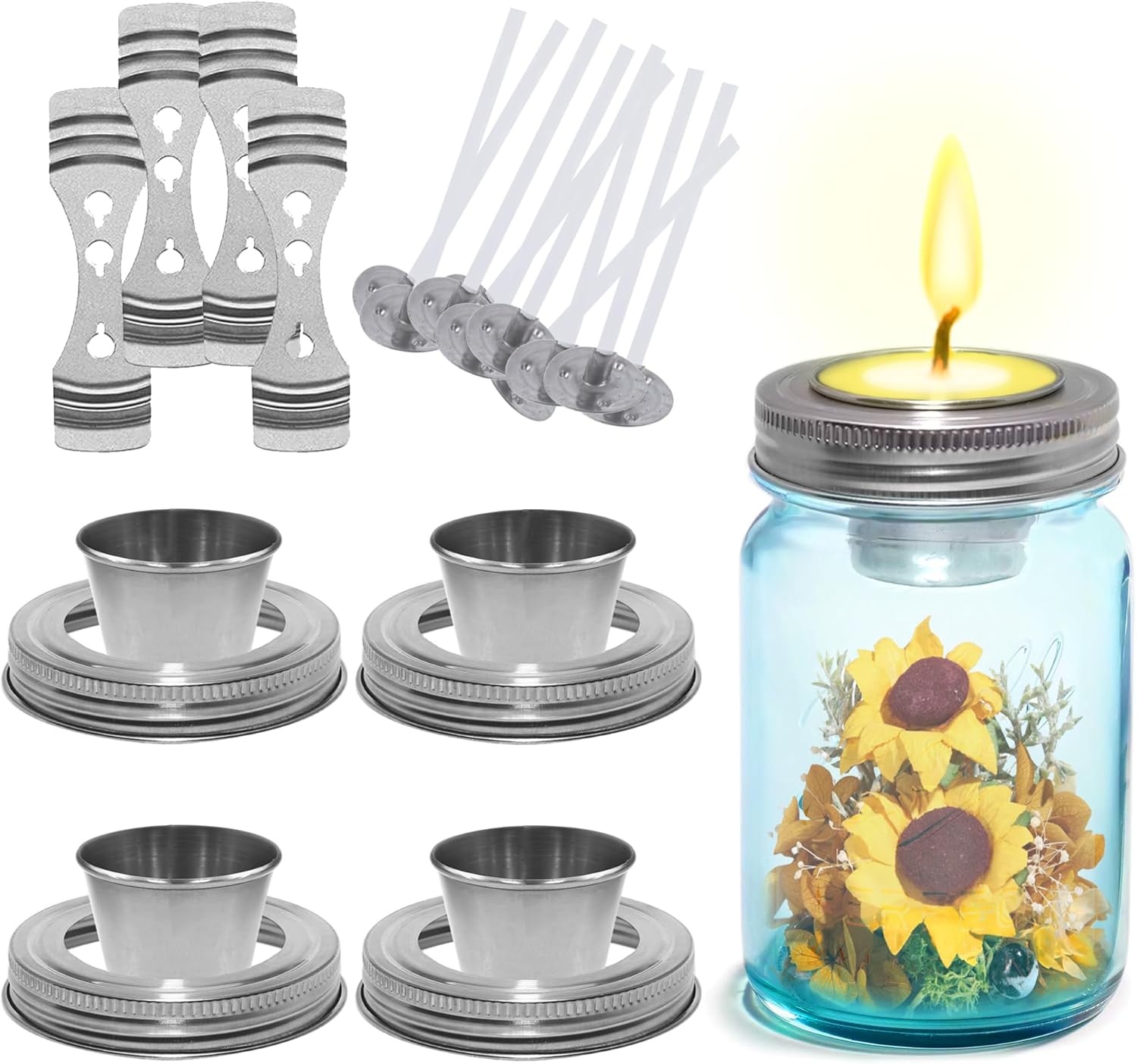 Aikeve Candle Making Kit with Jars Wicks and Accessories
