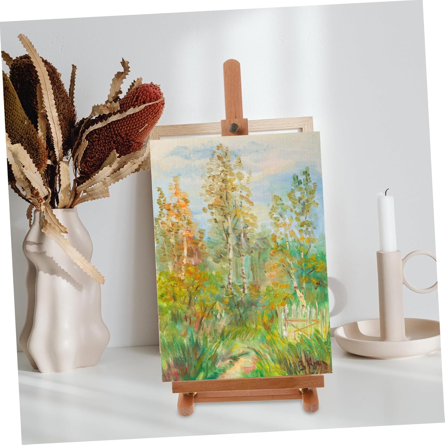 Compact Indoor Painting Easel Stand for Sketching and Display