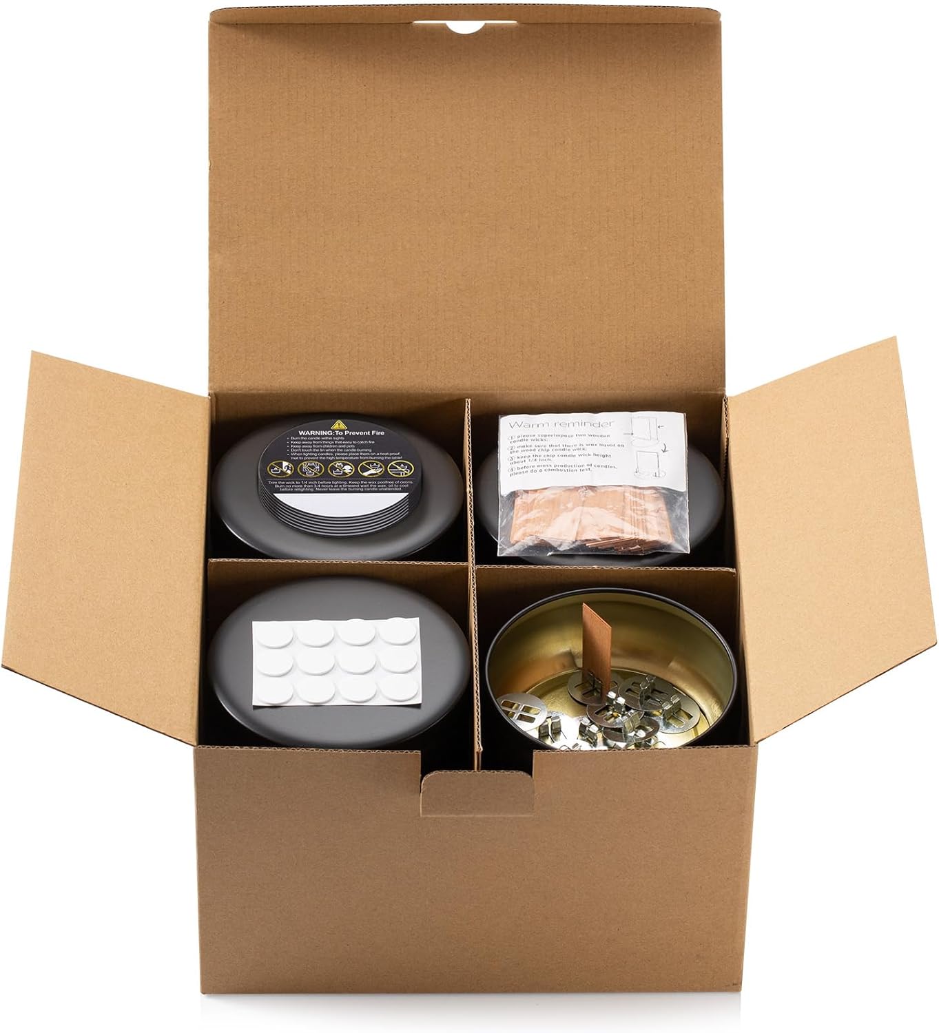 Opeshar 12 Piece 8oz Matte Black Candle Tin Set