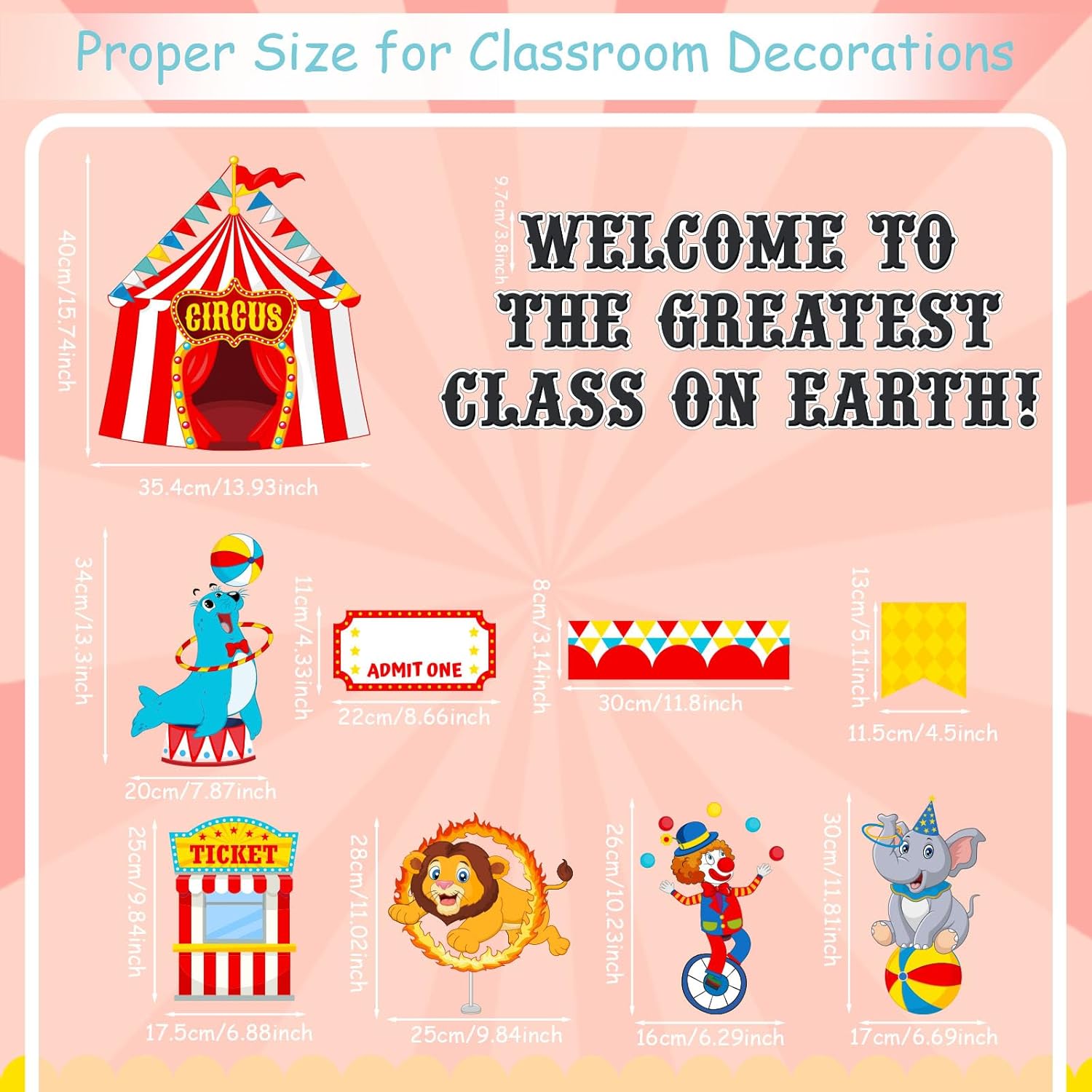 Funrous Carnival Bulletin Board Set Welcome to the Greatest Class on Earth