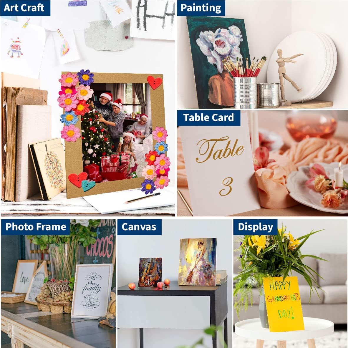 7 Inch Self Stick Cardboard Easel Backs Pack of 60