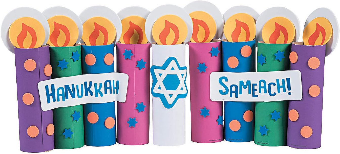 Fun Express Craft Roll Hanukkah Candle Kit for Kids