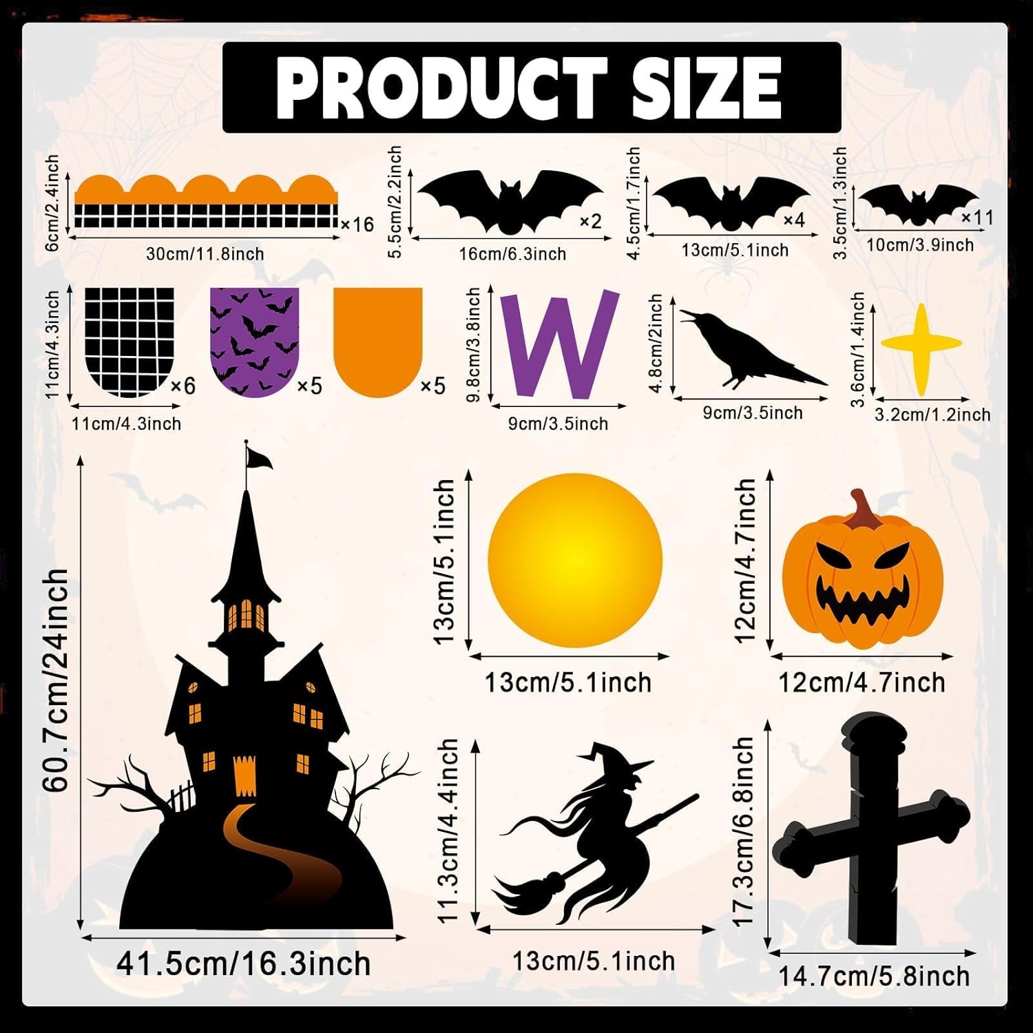 Halloween 3D Bulletin Board Decor Set