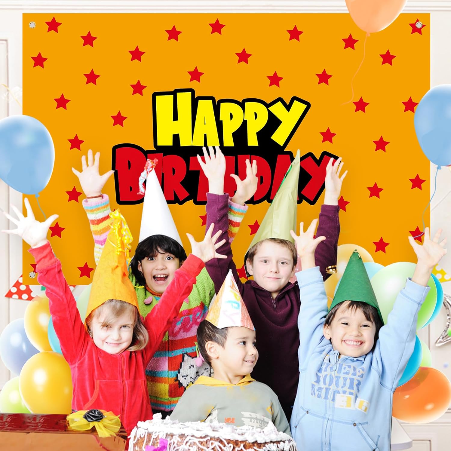 5x3ft Anime Birthday Party Decor Backdrop