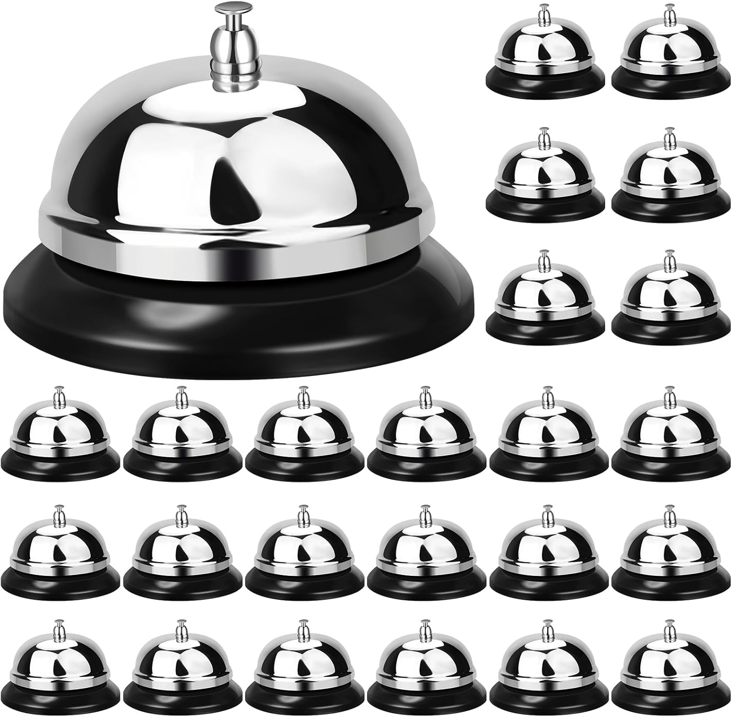 Yexiya 6 Pack 335 Inch Call Bell with Metal Construction