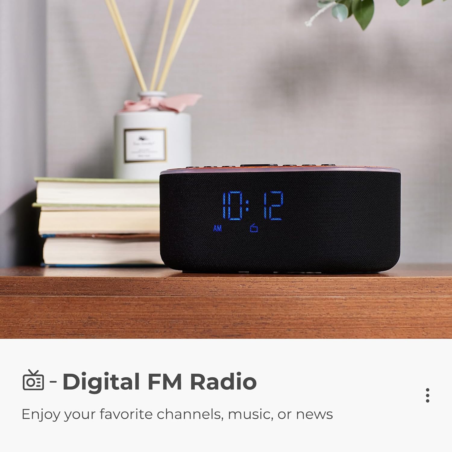 Uscce Alarm Clock with Bluetooth FM Radio and 10W Speaker