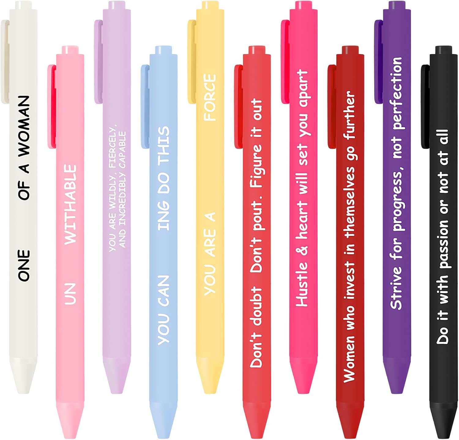 Crtiin 10 Pcs Funny Ballpoint Pens with Sayings