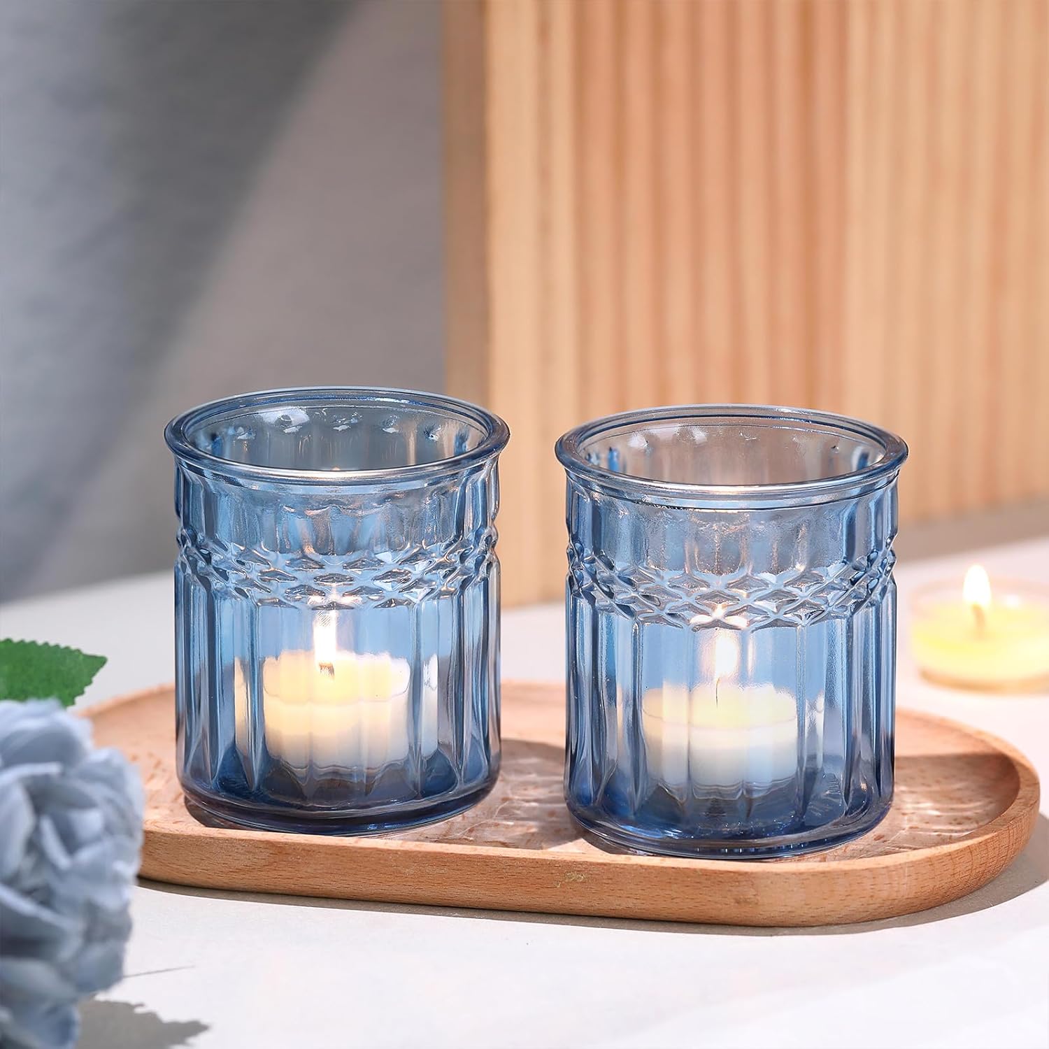 10pcs 7oz Blue Candle Jars for Making Candles