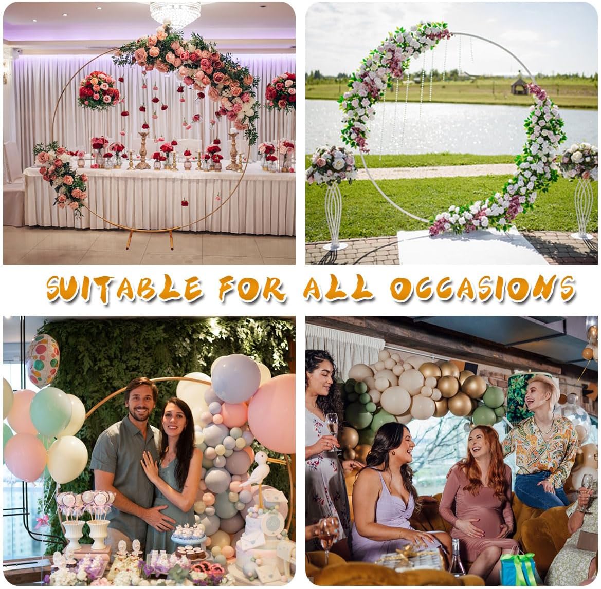 Harfirbe Round Backdrop Stand 65ft Aluminum Arch Kit