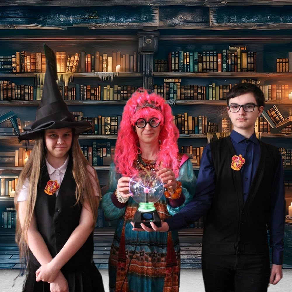 Restore Ancient Ways Magic Bookcase Photo Backdrop 7x5ft Wizard School Library Props