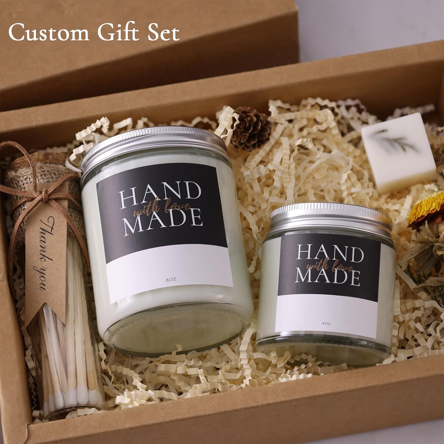 LETINE 12 Pack 8 OZ Clear Glass Jars with Silver Lids