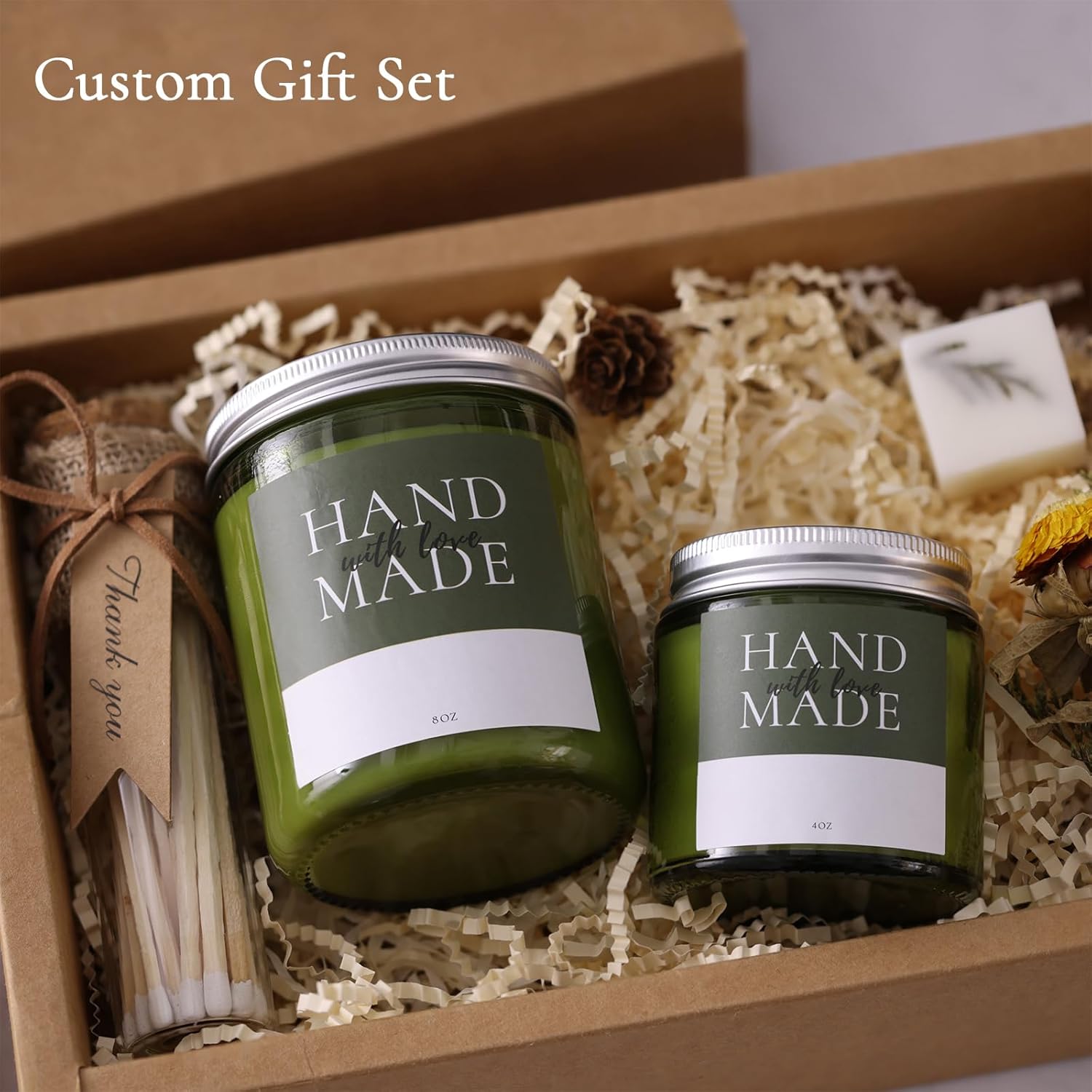 LETINE 24 Pack 4 Oz Green Glass Jars with Silver Lids