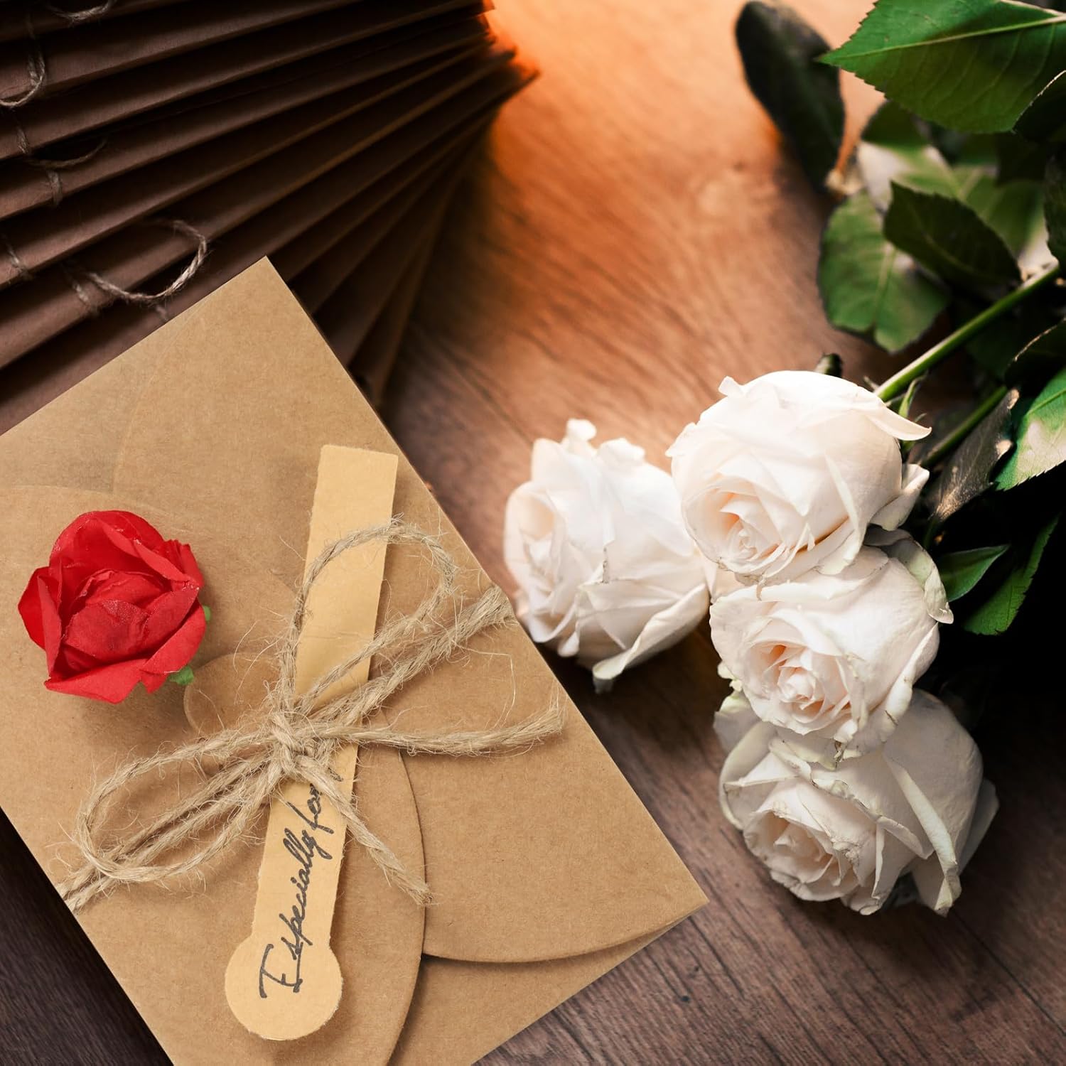 PATIKIL 4x3 Inch Dried Flowers Greeting Cards 50 Pack