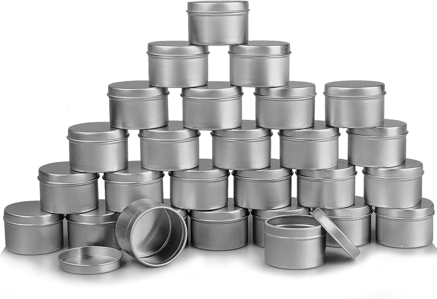 DINGPAI 27pcs Candle Tins 2oz Metal Containers