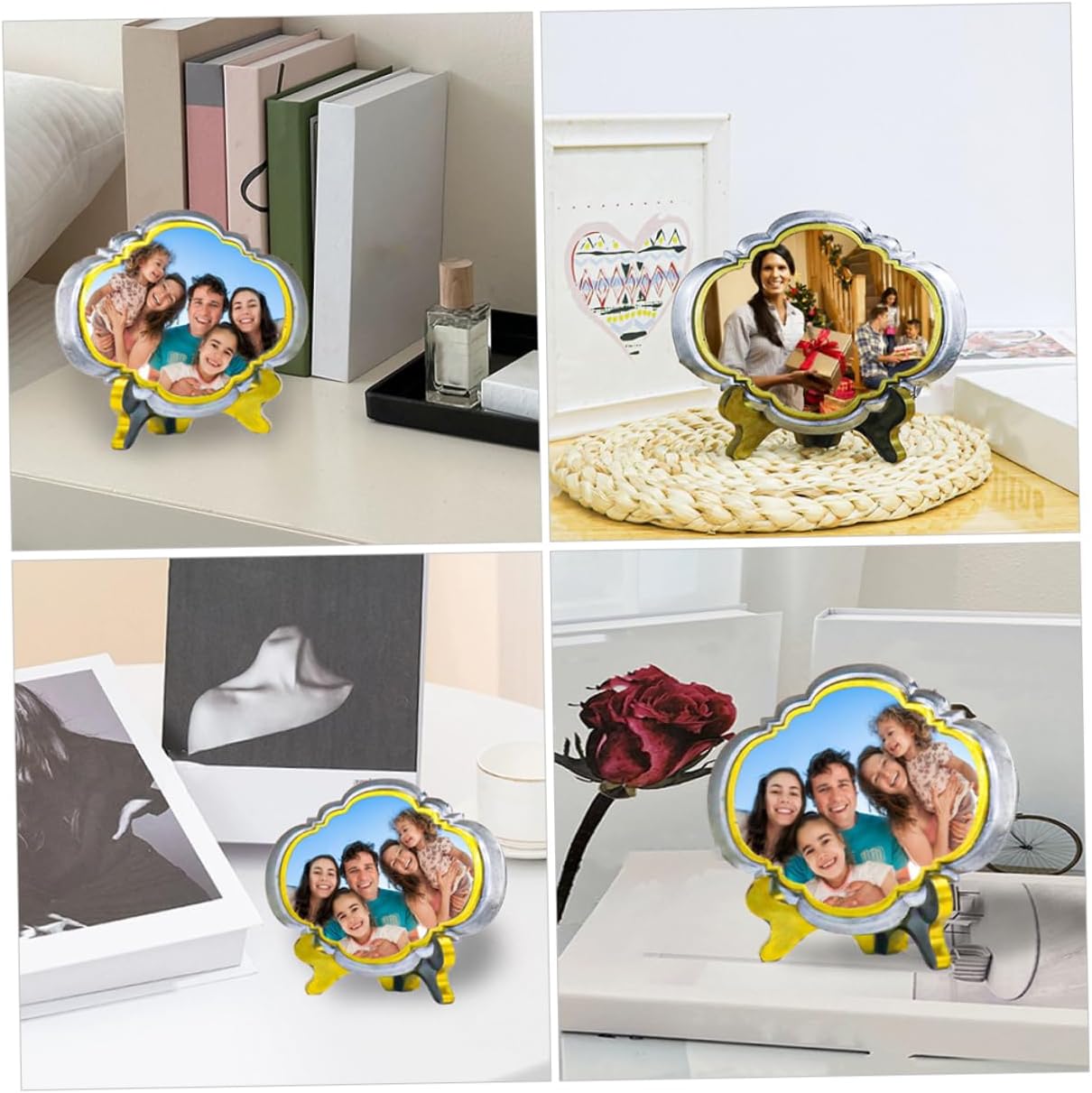 NUOBESTY 1set Silicone Photo Frame Mold for Epoxy Resin Crafts