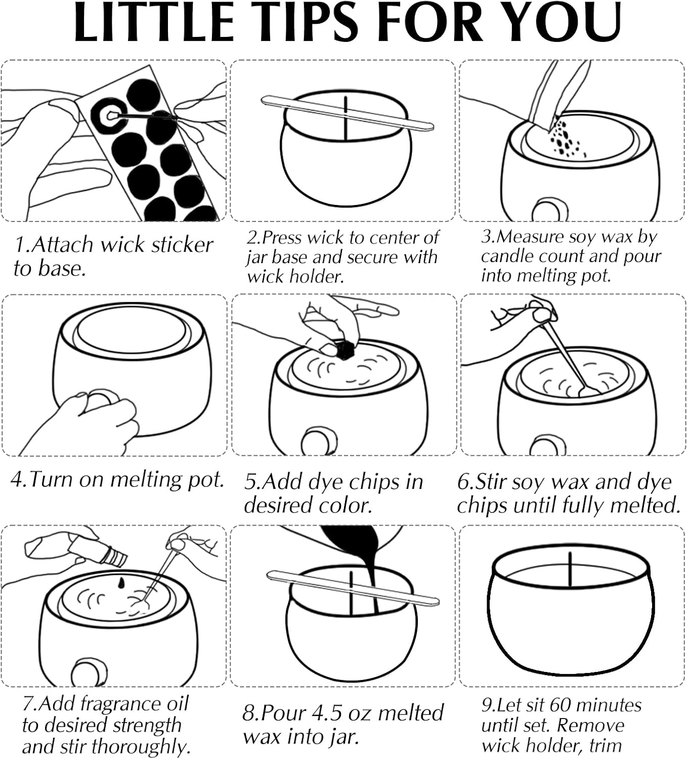 Domivirgo 24 Empty Candle Tins with Lids - Simple Candle Making Kit