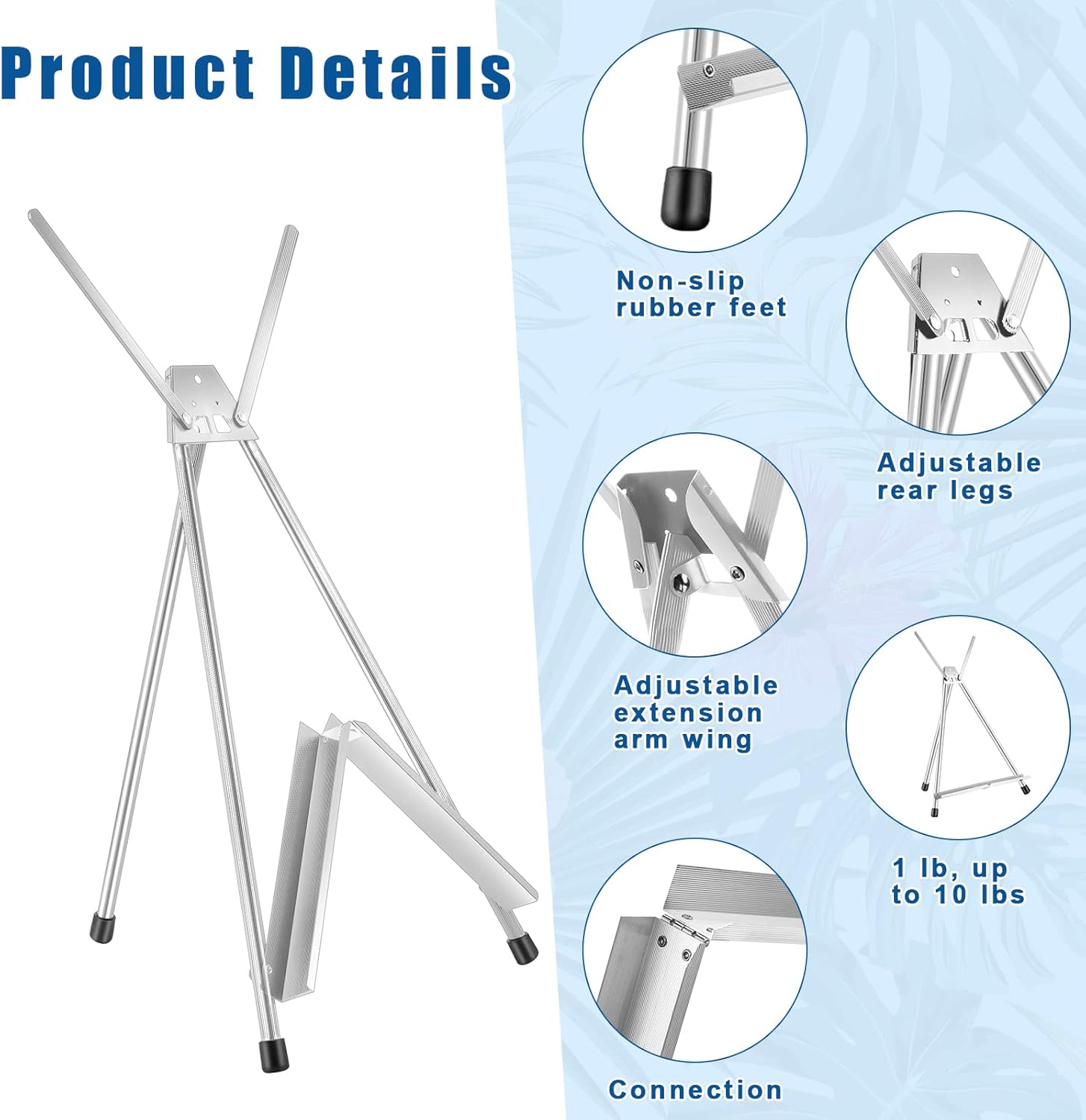 Xinnun 12 Pcs Adjustable Aluminum Easel Stand for Canvas Painting Display
