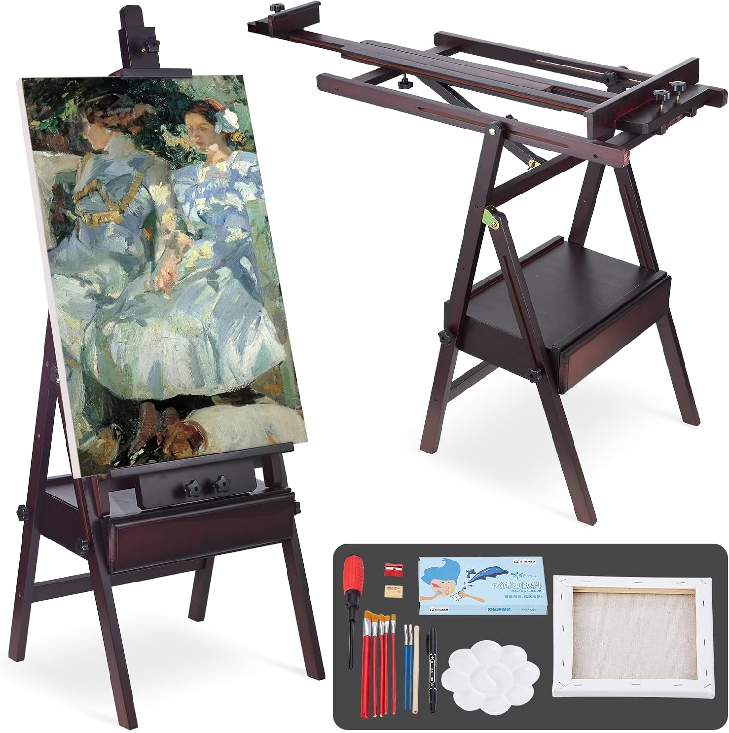 Yokugo H-Frame Easel for Painting and Art